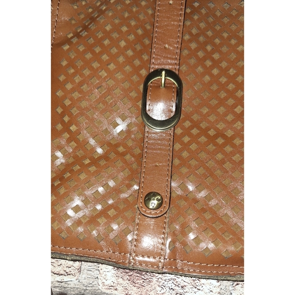 Patricia Nash Venezia Pouch Crossbody - Slim Lattice Cut Out Leather - Picture 6 of 14